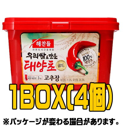 『ヘチャンドル』コチュジャン　3kg（■BOX　4入）　＜韓国調味料・韓国味噌・韓国みそ＞