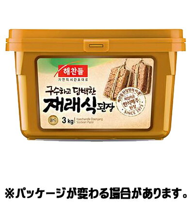 『ヘチャンドル』在来式デンジャン　3kg　＜韓国調味料・韓国味噌・韓国みそ＞