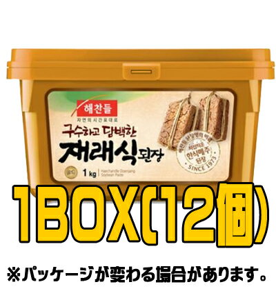 『ヘチャンドル』在来式デンジャン　1kg（■BOX　12入）　＜韓国調味料・韓国味噌・韓国みそ＞イメージが変わる場合もございます