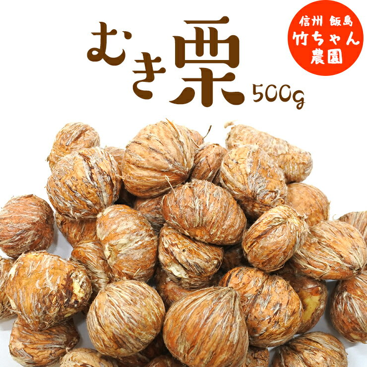 【予約販売】栗 むき栗 むきぐり 生栗 500g 国産 長野 信州 生むき栗 生栗 産地直送 農園直送 鬼皮むき【竹ちゃん農園】