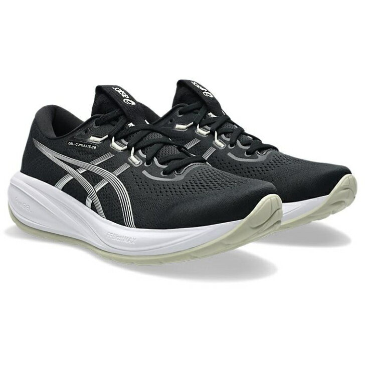 アシックス ゲルキュムラス 28 エクストラワイド GEL-CUMULUS 28 EXTRA WIDE メンズ ランニングシューズ 1011C146(002) Black/White エクストラワイド 幅広 ジョギング ファンラン マラソン トレーニング用 部活 アップシューズ クッション性