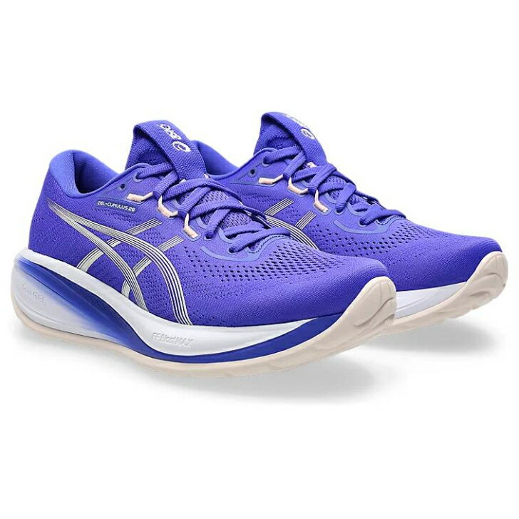 アシックス GEL-CUMULUS 28 ゲルキュムラス 28 レディース ランニングシューズ 1012B916(403) Cobalt Burst/Ivory スタンダードフィット ジョギング ファンラン マラソン トレーニング用 部活 アップシューズ クッション性