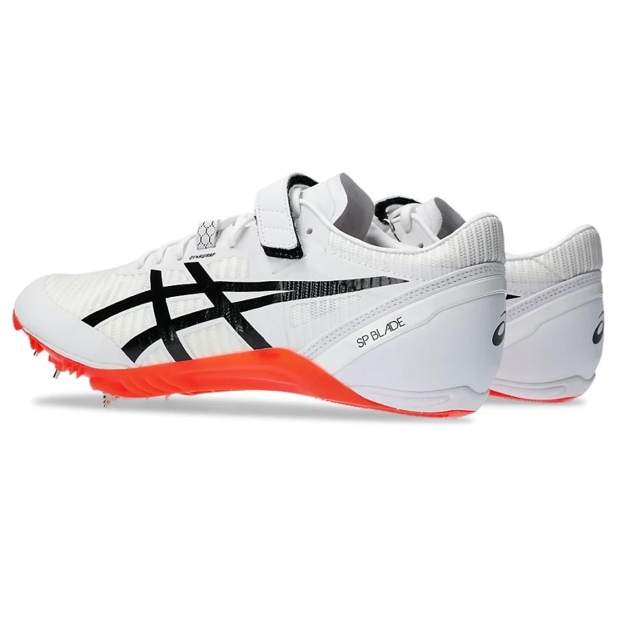 シノスポ楽天市場店のアシックス SP ブレード 9 SP BLADE 9 ユニセックス 男女兼用 陸上スパイク 1093A137-100 WHITE/BLACK 26.0cm スタンダードフィット 短距離用 100m～400m/ ハードル 陸上競技 オールウェザートラック専用｜アングル2