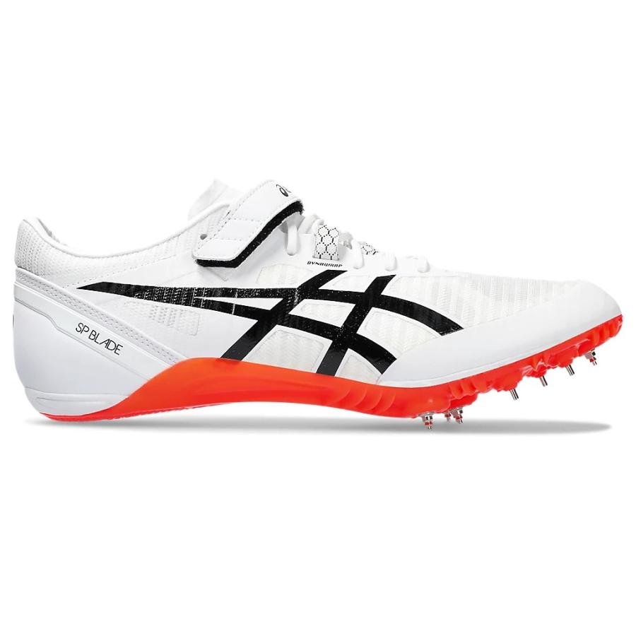 シノスポ楽天市場店のアシックス SP ブレード 9 SP BLADE 9 ユニセックス 男女兼用 陸上スパイク 1093A137-100 WHITE/BLACK 26.0cm スタンダードフィット 短距離用 100m～400m/ ハードル 陸上競技 オールウェザートラック専用｜アングル3