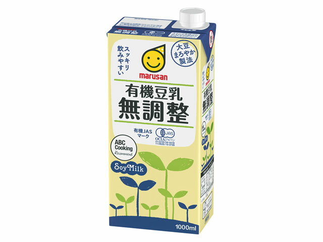 マルサンアイ　有機豆乳無調整　紙パック　1ケース(1000ml×6本）『豆乳』【ケース販売】【健康食品】【健康シニア】