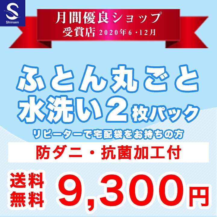 布団クリーニング/リピーター割引【丸洗い2枚パッ...の商品画像