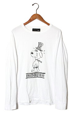 ALDIES アールディーズ Ceora Long T イラスト プリント ロングスリーブTシャツ M white オールシーズン /◆ メンズ 【中古】【ベクトル 古着】 180313 ベクトル　新都リユース