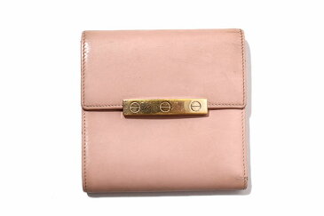 Cartier カルティエ ラブコレクション 本革 レザー 三つ折り 財布 サイフ ウォレット ピンク/◆☆ レディース 【中古】【ベクトル 古着】 180903 ベクトル 新都リユース