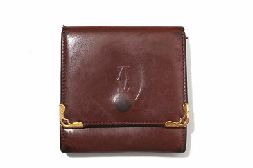 Cartier カルティエ 本革 カーフレザー 小銭入れ コインケース ボルドー/◆☆ レディース 【中古】【ベクトル 古着】 180920 ベクトル 新都リユース