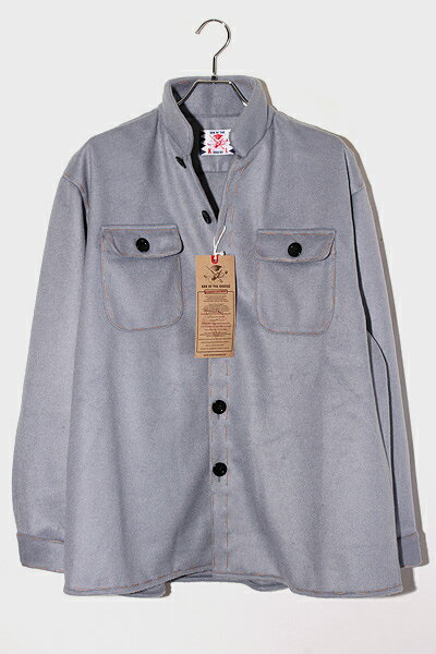 【中古】XL 未使用品 2022AW SON OF THE CHEESE サノバチーズ Stitch Shirt 長袖 ステッチシャツ BLUE ..