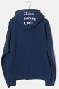 【中古】M 未使用品 2023AW Chaos Fishing Club カオスフィッシングクラブ LOGO HOODIE ロゴ フーディー パーカー NAVY...