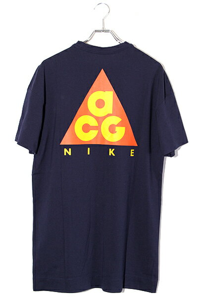 楽天ベクトル　新都リユース【中古】NIKE ACG ナイキ エーシージー SIZE:M Tee プリント 半袖Tシャツ Obsidian/Vivid Sulfur ネイビー AO4643-451 /◆ メンズ 【ベクトル 古着】 240405