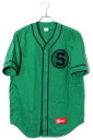 yÁz13AW Supreme Vv[ SIZE:S Baseball Shirt AbvP  x[X{[Vc Green O[ / Y yxNg Òz 240424
