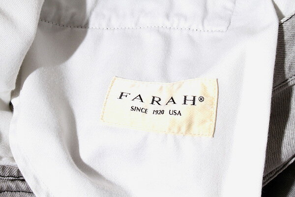 【中古】未使用品 FARAH ファーラー Two-tuck Wide Tapered Pants ツータック ワイド テーパードパンツ コットン ジップフライ デニムパンツ 36 GRAY グレー FR0301-M4005 /◆ メンズ 【ベクトル 古着】 241108