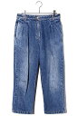 【中古】GUCCI グッチ SIZE:26 2タック ストレートデニムパンツ ジーンズ INDIGO インディゴ 718115 XDCA1 /◆☆ レディース ...