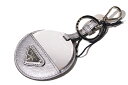 【中古】PRADA プラダ SAFFIANO MIRROR 三角プレート サフィアーノ バックチャーム CROMO シルバー 1TL489 /● レディース 【...