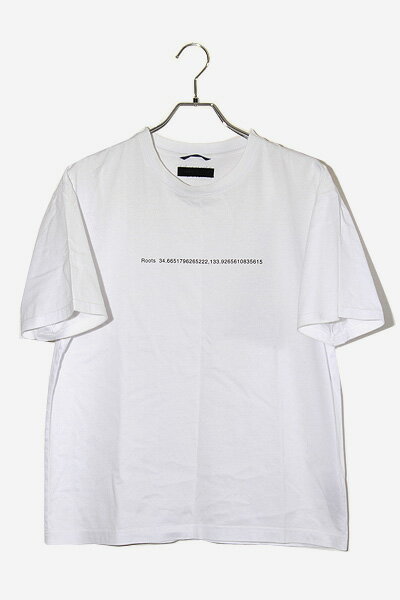 【中古】junhashimoto ジュンハシモト Roots ロゴ プリント クルーネック 半袖Tシャツ カットソー 2 WHITE ホワイト 1102312026 /◆ メンズ 【ベクトル 古着】 250612