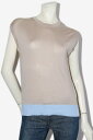 【中古】Maglia Plus マリアプラス バイカラー ノースリーブ プルオーバー ニット ベスト トップス F BEIGE ベージュ 206104 /◆☆ レディース 【ベクトル 古着】 250702