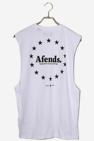 【中古】未使用品 Afends. アフェンズ CLASS TANK TOP ノースリーブ タンクトップ カットソー S WHITE ホワイト 18A3-04 /◆ メンズ 【ベクトル 古着】 250717
