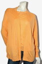 【中古】JUNKO SHIMADA ジュンコシマダ 五分袖ニット トッパー カーディガン アンサンブル 38 ORANGE オレンジ /◆☆ レディース 【ベクトル 古着】 250724