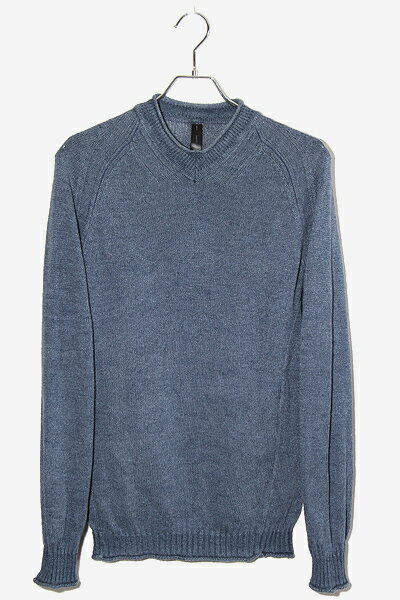 【中古】wjk ダブルジェイケイend roll knit エンドロール Vネック 長袖 サマー ニット M NAVY ネイビー 6819 kw57f /◆ メンズ 【ベクトル 古着】 250825