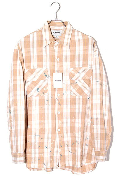 【中古】XL 2025SS 未使用品 BOW WOW バウワウ PAINTED PAINTER FLANNEL SHIRT ペインター フランネルシャツ XL BEIGE CHECK PAINTED BW251-PPFS /■In2 メンズ 【ベクトル 古着】 250915のサムネイル