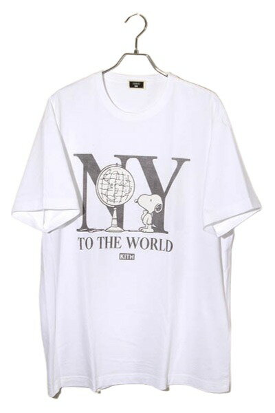 Rakuten - 【中古】KITH × PEANUTS キス ピーナッツ NY TEE ニューヨーク 半袖 Tシャツ カットソー スヌーピー L White ホワイト 25-073-060-0092-1-0 /◆ メンズ 【ベクトル 古着】 260421