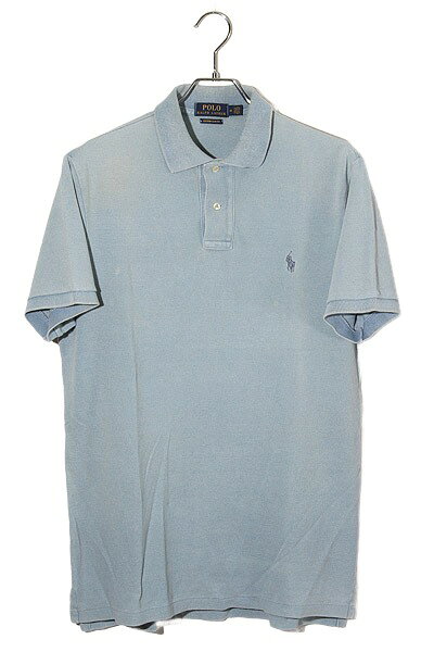 【中古】 POLO RALPH LAUREN ポロ ラルフローレン オーバーダイ ポニー刺繍 鹿の子 半袖 ポロシャツ M BLUE ブルー /◆ メンズ 【ベクトル 古着】 260708ブランドポロ ラルフローレン POLO RALPH LAUREN表記サイズメンズ：M実寸サイズ肩幅：47.5cm　身幅：55cm　着丈：79.5cm　袖丈：22cm　　素材品質表示タグが切り取られているため不明です。色青 ブルー仕様着用シーズン：春夏秋 素材の厚み-普通 透け感-無 伸縮性-有 光沢感-無状態この商品には下記のようなダメージがあります。 ・首回りに汚れあり ・前身頃に白っぽい汚れ(色抜け)あり (色褪せのようなものは元々の加工です) 全体的に中古品としての使用感・着用感が見られるものの、普通にお使いいただける商品です。 ※全体的に中古品としての使用感と上記のようなダメージがありますが、通常使用には支障のない商品です。 掲載写真や記載内容をご確認いただき、ご理解の上ご購入ください。付属品なし商品のお問い合わせの回答を休止しております。＊各商品ページの商品詳細等をご確認の上ご購入ください。【中古】 POLO RALPH LAUREN ポロ ラルフローレン オーバーダイ ポニー刺繍 鹿の子 半袖 ポロシャツ M BLUE ブルー /◆ メンズ 【ベクトル 古着】 260708状態ランク　”B”詳細については、下記および「状態ランクについて」ページをご覧ください。未使用・新品の商品ほぼ新品同様の商品使用感が少なく、かなり状態の良い商品使用感はあるが、傷や汚れの少ない商品使用感の他、傷や汚れが見られる商品かなり大きな傷みがある難あり商品※S〜CランクはUSED品となりますので、使用感をご理解の上でご入札下さい。状態ランクについてinformationブランドポロ ラルフローレン POLO RALPH LAUREN表記サイズメンズ：M実寸サイズ肩幅：47.5cm　身幅：55cm　着丈：79.5cm　袖丈：22cm　　素材品質表示タグが切り取られているため不明です。色青 ブルー仕様着用シーズン：春夏秋 素材の厚み-普通 透け感-無 伸縮性-有 光沢感-無状態この商品には下記のようなダメージがあります。 ・首回りに汚れあり ・前身頃に白っぽい汚れ(色抜け)あり (色褪せのようなものは元々の加工です) 全体的に中古品としての使用感・着用感が見られるものの、普通にお使いいただける商品です。 ※全体的に中古品としての使用感と上記のようなダメージがありますが、通常使用には支障のない商品です。 掲載写真や記載内容をご確認いただき、ご理解の上ご購入ください。付属品なし商品のお問い合わせの回答を休止しております。＊各商品ページの商品詳細等をご確認の上ご購入ください。本商品は一点物です他サイトや店舗にて販売している商品です。多少のお時間差にて欠品になることもございます。予めご了承頂ますようお願い致します。ベクトル・サイズガイドはこちらこの商品と同じブランドの商品を見る