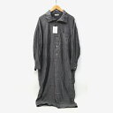 【中古】COLLECTIONS'Y コレクションズ ハーフボタンアップ プルオーバー ロングシャツ GRAY グレー メンズ 【ベクトル 古着】 231114