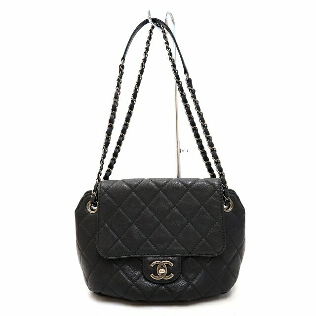 【中古】シャネル CHANEL キャビアスキン ミニ マトラッセ チェーンショルダー バッグ BLACK(ブラック) レディース 【ベクトル 古着】 231214