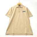 【中古】CPG GOLF シーピージー ゴルフ 2109-23102 BIG LOGO POLO / ビッグロゴ ポロシャツ 4(XL) ベージュ 【ベクトル 古着】 240307