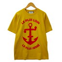 【中古】グッチ GUCCI 565806 クルーネック アンカー プリント 半袖 Tシャツ カットソー M YELLOW(イエロー) 国内正規品 メンズ 【ベクトル 古着】 240405