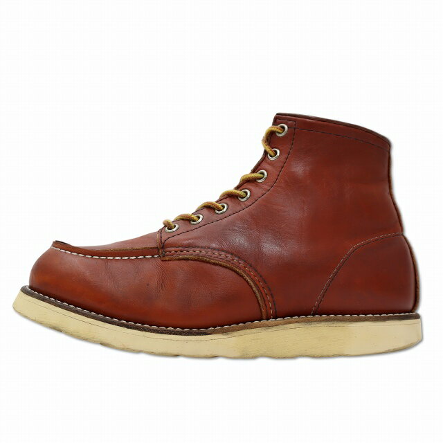 【中古】レッドウィング REDWING 94年製 875 半円犬タグ Irish Setter アイリッシュセッター ブーツ シューズ 8E ブラウン 【ベクトル 古着】 240429ブランドレッドウィング REDWING表記サイズ8E(約26.5cm)実寸サイズ筒周り：約30cm　筒高：約15cm　ヒールの高さ：約3cm　足首：約34cm　　素材本体:レザー色赤茶系仕様-状態この商品には下記のようなダメージがあります。 ・アウトソールに汚れやスレあり ・表面にスレあり その他に目立ったダメージはなくまだまだご使用いただける商品です。 ※あくまでも中古品ですので掲載写真や記載内容をご確認いただき、ご理解の上ご購入ください。付属品BOX備考-商品のお問い合わせの回答を休止しております。＊各商品ページの商品詳細等をご確認の上ご購入ください。【中古】レッドウィング REDWING 94年製 875 半円犬タグ Irish Setter アイリッシュセッター ブーツ シューズ 8E ブラウン 【ベクトル 古着】 240429状態ランク　”AB”詳細については、下記および「状態ランクについて」ページをご覧ください。未使用・新品の商品ほぼ新品同様の商品使用感が少なく、かなり状態の良い商品使用感はあるが、傷や汚れの少ない商品使用感の他、傷や汚れが見られる商品かなり大きな傷みがある難あり商品※S〜CランクはUSED品となりますので、使用感をご理解の上でご入札下さい。状態ランクについてinformationブランドレッドウィング REDWING表記サイズ8E(約26.5cm)実寸サイズ筒周り：約30cm　筒高：約15cm　ヒールの高さ：約3cm　足首：約34cm　　素材本体:レザー色赤茶系仕様-状態この商品には下記のようなダメージがあります。 ・アウトソールに汚れやスレあり ・表面にスレあり その他に目立ったダメージはなくまだまだご使用いただける商品です。 ※あくまでも中古品ですので掲載写真や記載内容をご確認いただき、ご理解の上ご購入ください。付属品BOX備考-商品のお問い合わせの回答を休止しております。＊各商品ページの商品詳細等をご確認の上ご購入ください。本商品は一点物です他サイトや店舗にて販売している商品です。多少のお時間差にて欠品になることもございます。予めご了承頂ますようお願い致します。ベクトル・サイズガイドはこちらこの商品と同じブランドの商品を見る