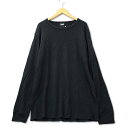 【中古】ショット SCHOTT コットン サーマル ロンTシャツ カットソー XXL ブラック メンズ 【ベクトル 古着】 240501