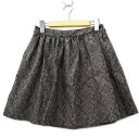 【中古】ザラウーマン ZARA WOMAN 総柄 ギャザー スカート S グレー レディース 【ベクトル 古着】 240922(4)