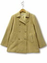 【中古】ギャラリービスコンティ GALLERY VISCONTI アンゴラ ウール ブレンド ピーコート 9AR ベージュ レディース 【ベクトル 古着】 241127(4)