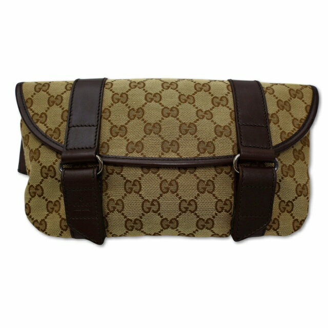 【中古】グッチ GUCCI 145851 GGキャンバス×レザー ウエスト ボディバッグ メンズ 【ベクトル 古着】 241209