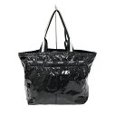 【中古】レスポートサック LesportSAC パテントレザー 持ち手ラメ加工 トートバッグ BLACK(ブラック) レディース 【ベクトル 古着】 25031...