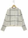 【中古】VACANCY ヴァカンシー アソート柄 チェック ニット カーディガン F NATURAL(ナチュラル) 春秋冬 レディース 【ベクトル 古着】 250407