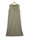 【中古】未使用品 アンナケリー Anna Kerry Vネック ノースリーブ ジャンパースカート 38 OLIVE(オリーブ) レディース 【ベクトル 古着】 ...