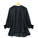 【中古】シンプリシテェ SIMPLICITE ドット柄 サテン バルーンスリーブブラウス ブラック F レディース 【ベクトル 古着】 250424(4)