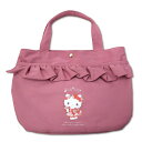 【中古】Hello Kitty ハローキティ キティプリント フリル ハンドバッグ ピンク レディース 【ベクトル 古着】 250428