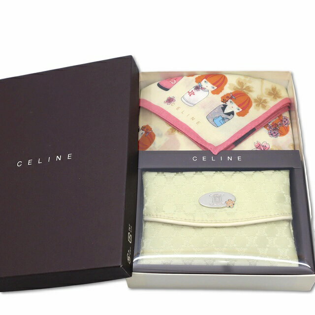 【中古】セリーヌ CELINE ティッシュケース ハンカチ セット レディース 【ベクトル 古着】 250507
