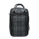 【中古】バーバリーゴルフ BURBERRY GOLF ロゴ刺繍 ノバチェック シューズバッグ GRAY(グレー) メンズ 【ベクトル 古着】 250508