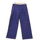 【中古】ダブルタップス WTAPS 2025SS TROUSERS COTTON. TWILL コットンツイル トラウザーパンツ 2タックパンツ 02 BLUE ブルー 251TQDT-PTM03 メンズ 【ベクトル 古着】 250518