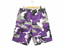 【中古】ROTHCO ロスコ B.D.U SHORT 迷彩柄 ボタンフライ カーゴ ショートパンツ ショーツ S PURPLE パープル メンズ 【ベクトル 古着】 250529
