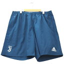 【中古】未使用品 アディダス adidas JUVE WOV SHO ユヴェントス ウーヴン ロゴプリント イージー ショートーパンツ ショーツ 2XL BLUE ブルー B41305 メンズ 【ベクトル 古着】 250608