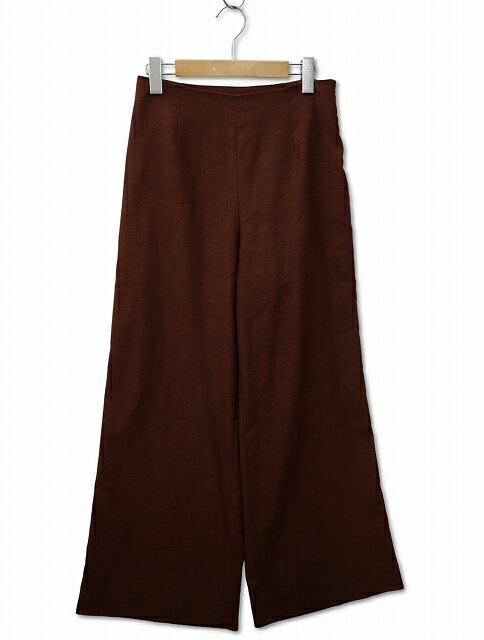 【中古】AULA アウラ サイドジップ ワイド ストレート パンツ 1 BROWN(ブラウン) レディース 【ベクトル 古着】 250612