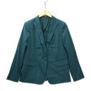 【中古】未使用品 コムサ COMME CA ピークドラペル 1ボタン ストレッチ テーラードジャケット グリーン 9 (M) レディース 【ベクトル 古着】 250707