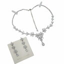 【中古】STELLA BRIDAL ステラブライダル キュービックジルコニア ウェディングジュエリー アマリリス ネックレス・イヤリング 2点セット SILVER(シルバー) レディース 【ベクトル 古着】 250718
